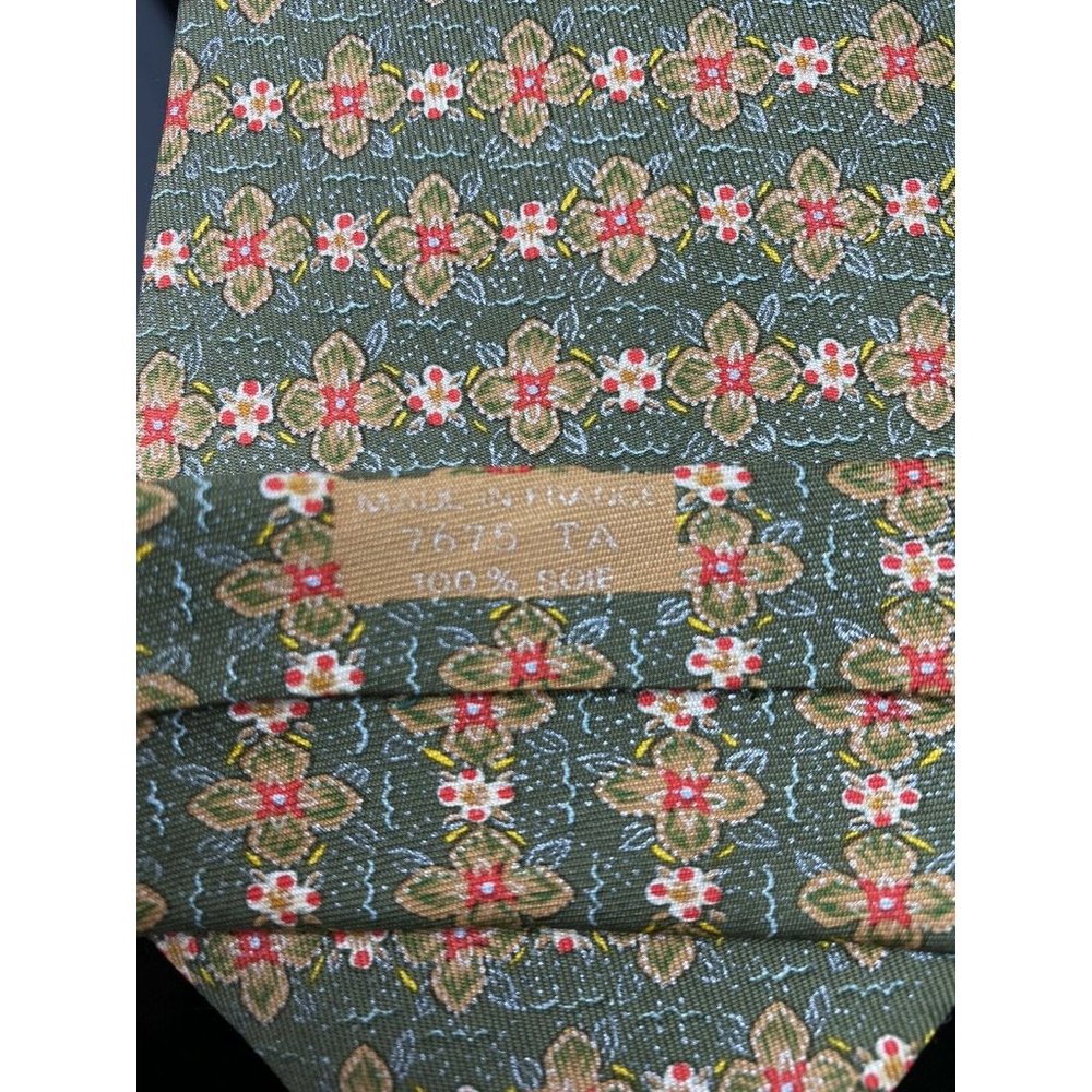 HERMES PARIS (7675 TA) TIE 100% SILK - Picture 7 of 8